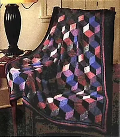 Tumbling Blocks Throw #557 (16 colors)