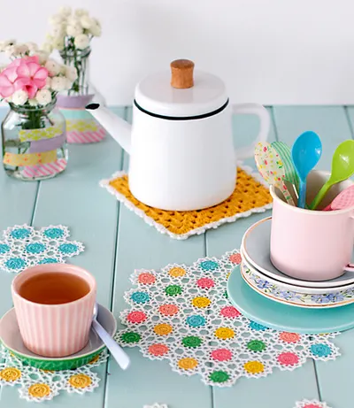 Tutti Frutti Coasters and Doilies