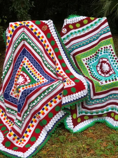 Ugly Christmas Sweater Sampler Blanket