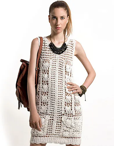 VESTIDO REGATA CROCHÊ