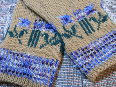 Violets for Ida (Mitts and Gloves)