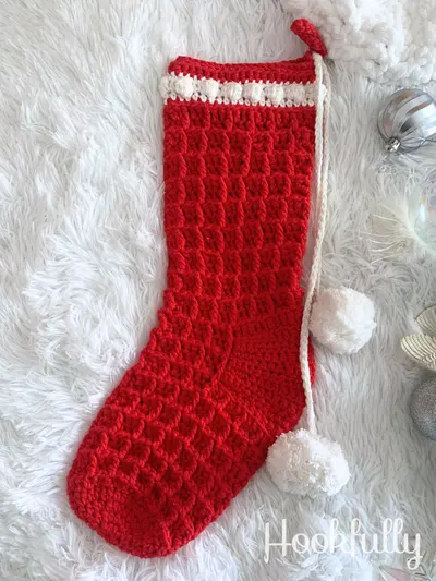 Waffle Christmas Stocking
