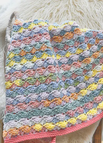 Watercolor Shells Afghan