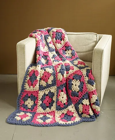 West Coast Granny Square Afghan