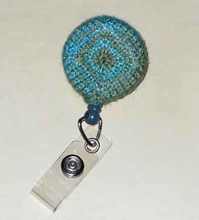 White Coat Badge Cozy in Lace Weight