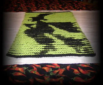 Witch on a broom Towel