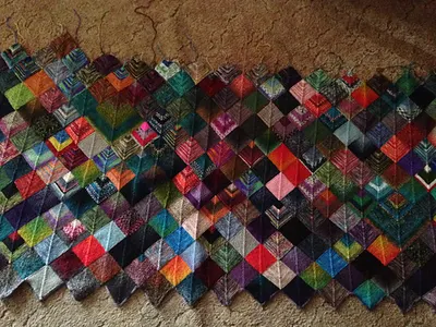Zoeknitgirl's version of the Sock Yarn Blanket