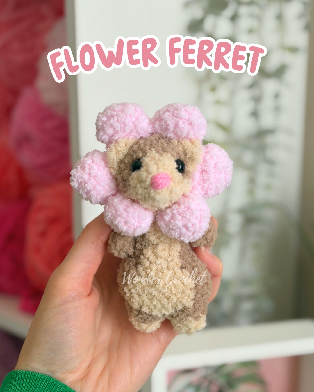 Free Flower Ferret Crochet Pattern – Mini Amigurumi Plush photo 1