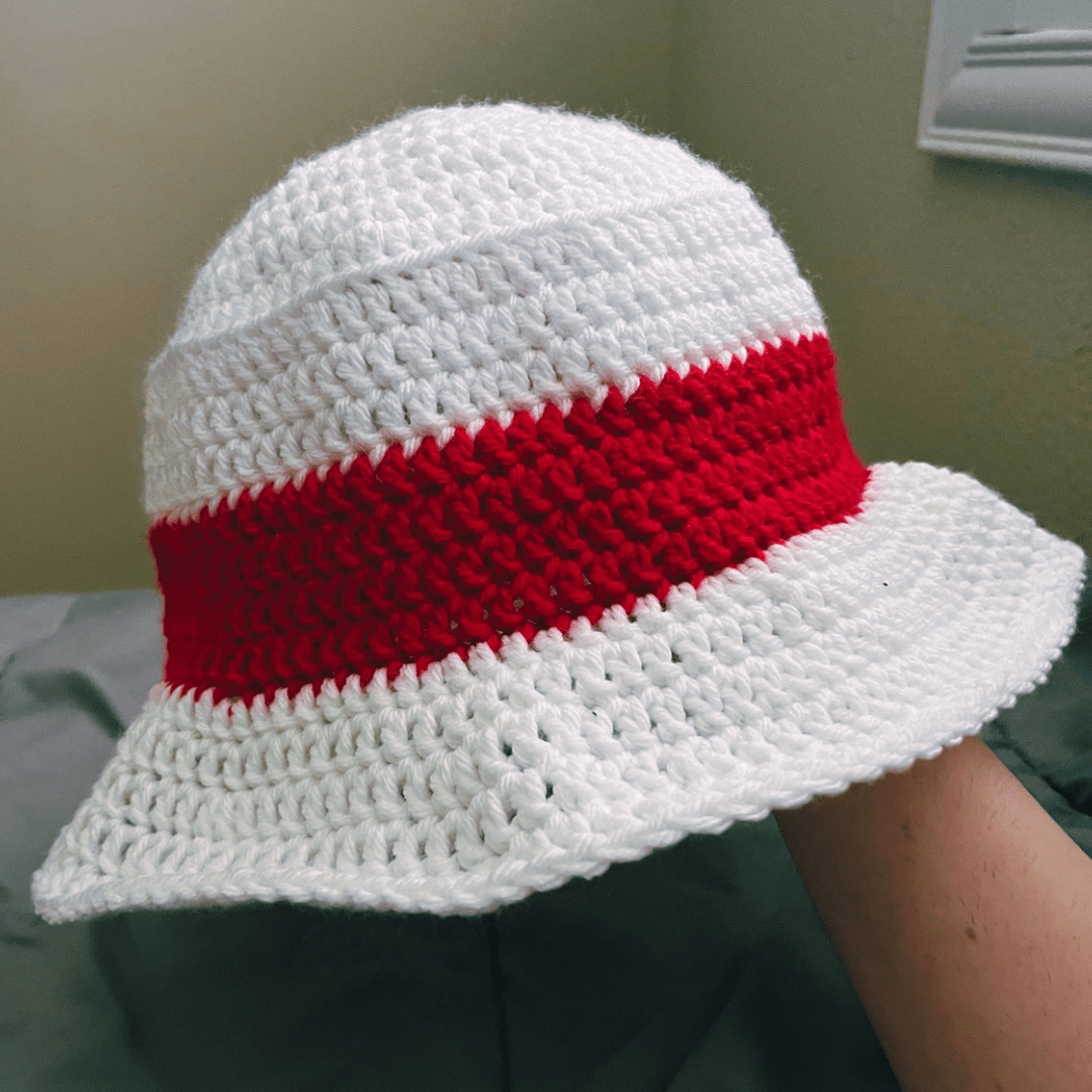 Quick and Easy Solid Stripe Bucket Hat | Free Crochet Pattern photo 6
