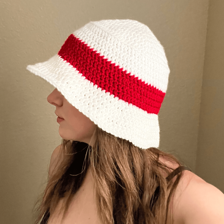 Quick and Easy Solid Stripe Bucket Hat | Free Crochet Pattern photo 7