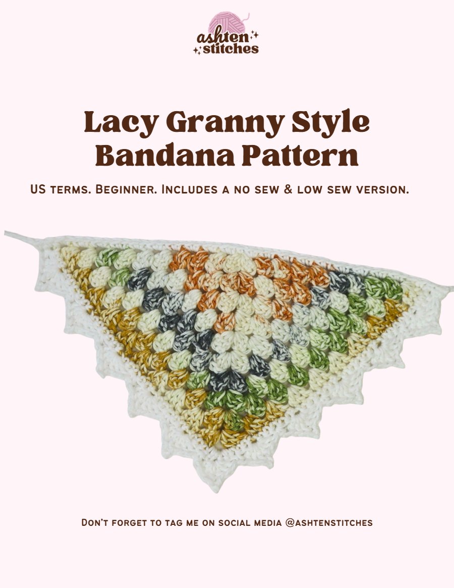 Crochet Lacy Bandana Pattern