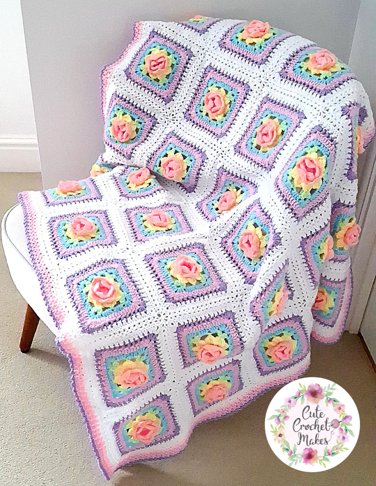 Rainbow Rose Blanket photo 2
