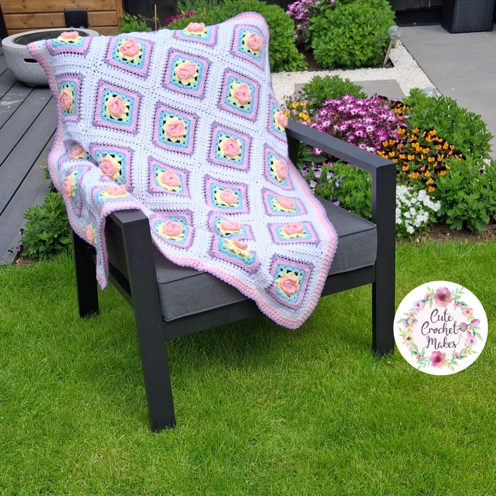 Rainbow Rose Blanket photo 4