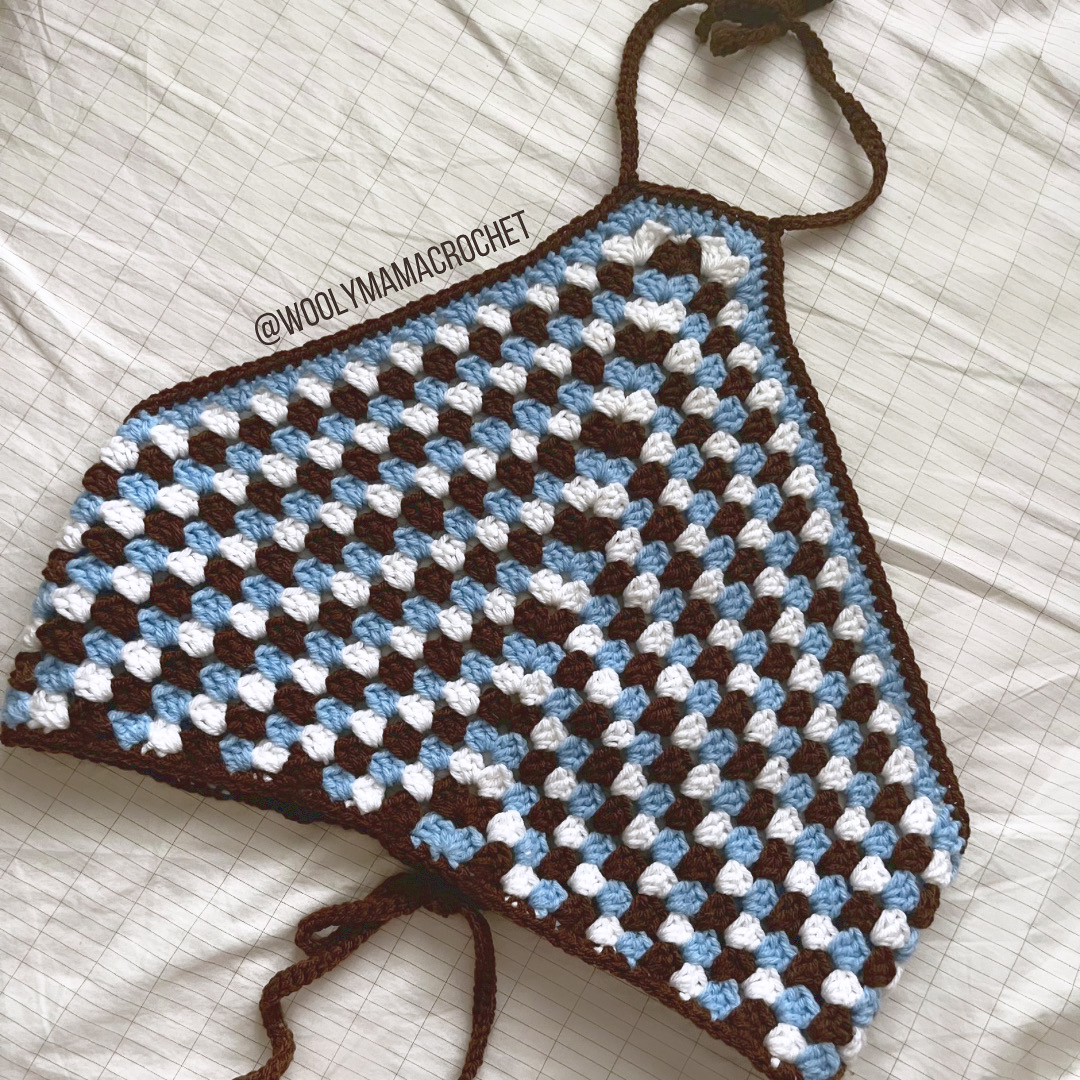 High Neck Granny Halter Top | Free Crochet Pattern photo 3