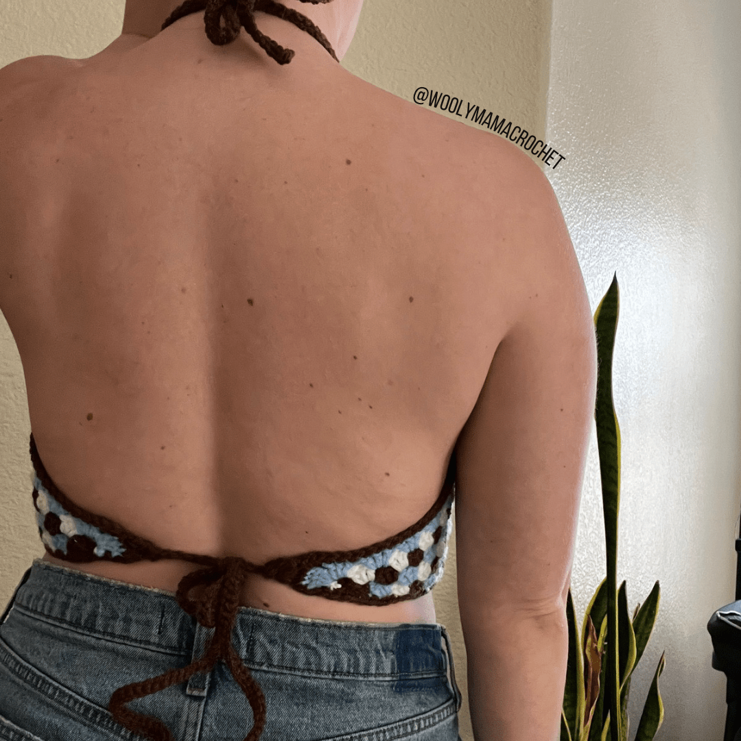 High Neck Granny Halter Top | Free Crochet Pattern photo 9