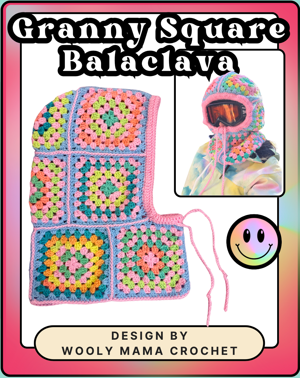 Free Pattern: Granny Square Balaclava / Snowboard and Ski Hood photo 1
