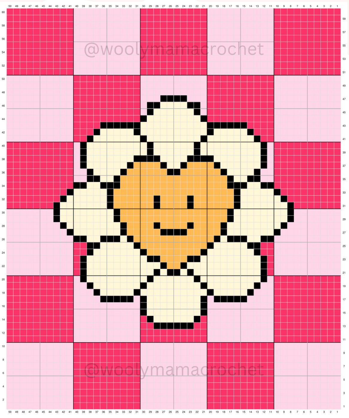 Retro Heart Daisy Tapestry: Free Crochet Pattern photo 3