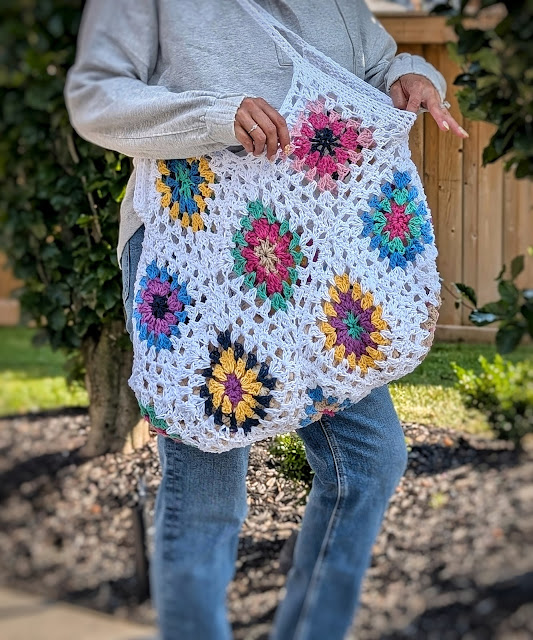 I Can Buy Myself Flowers Granny Square Bag photo 3