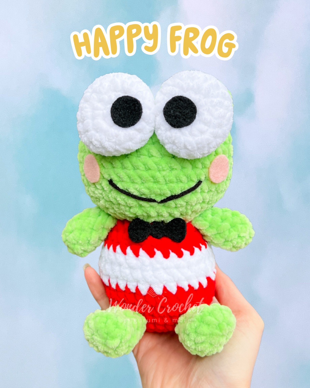 Happy Frog Plush Crochet Pattern - Amigurumi photo 2