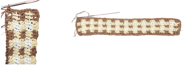 Picnic Headband: How to Crochet Gingham Headband with Video Tutorial photo 12
