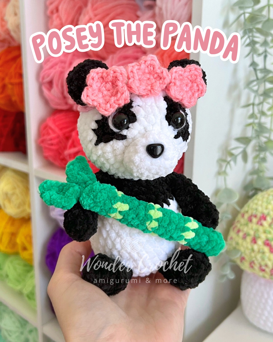 Posey the Panda: Free Crochet Pattern for a Panda with a Flower Crown! photo 1