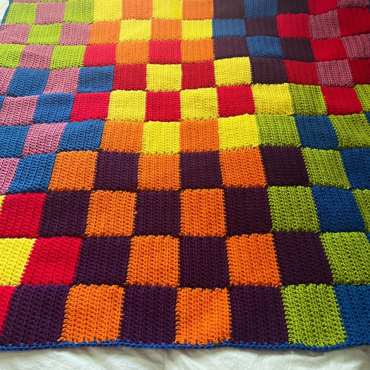 The Retro Check Blanket | Free Crochet Pattern photo 8