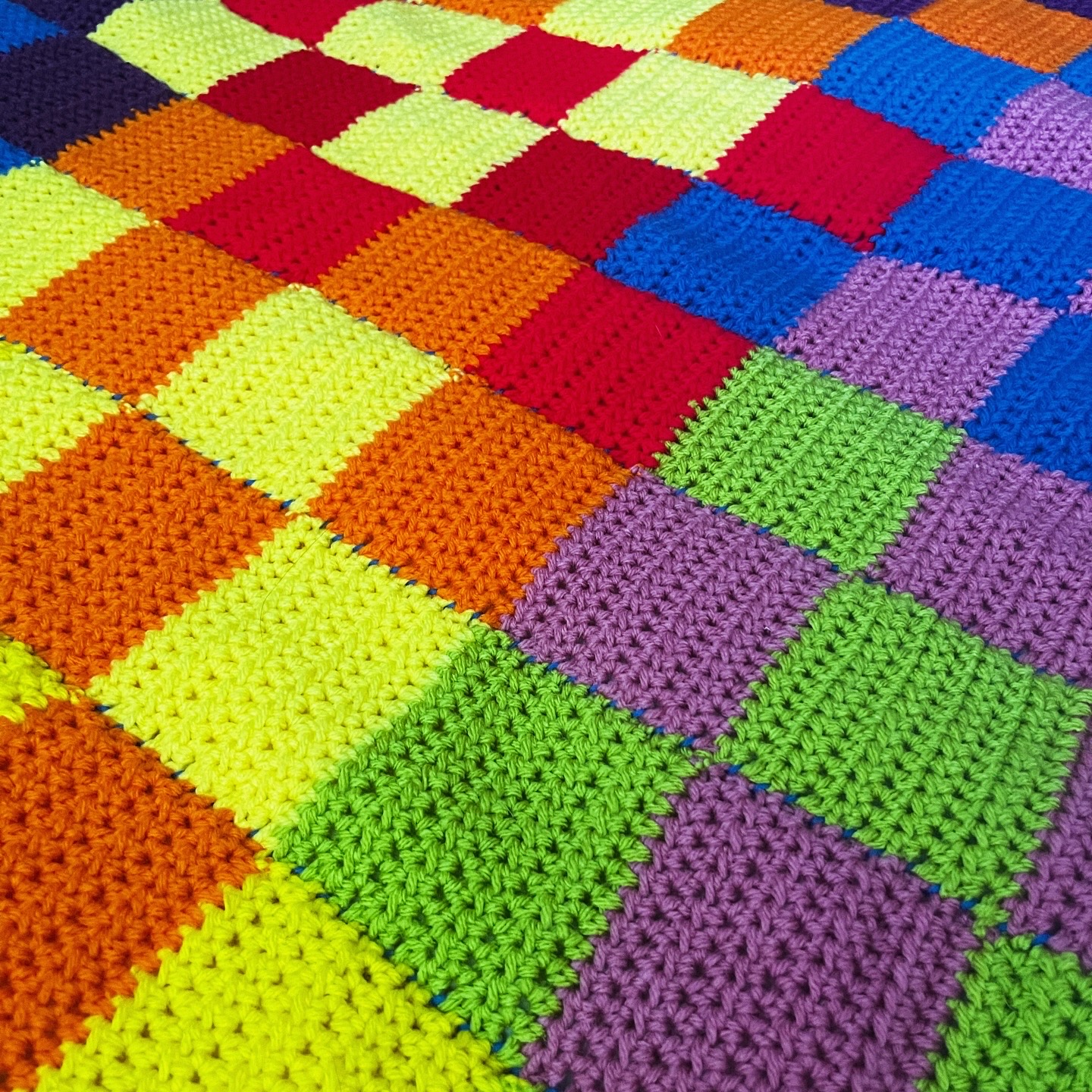 The Retro Check Blanket | Free Crochet Pattern photo 2