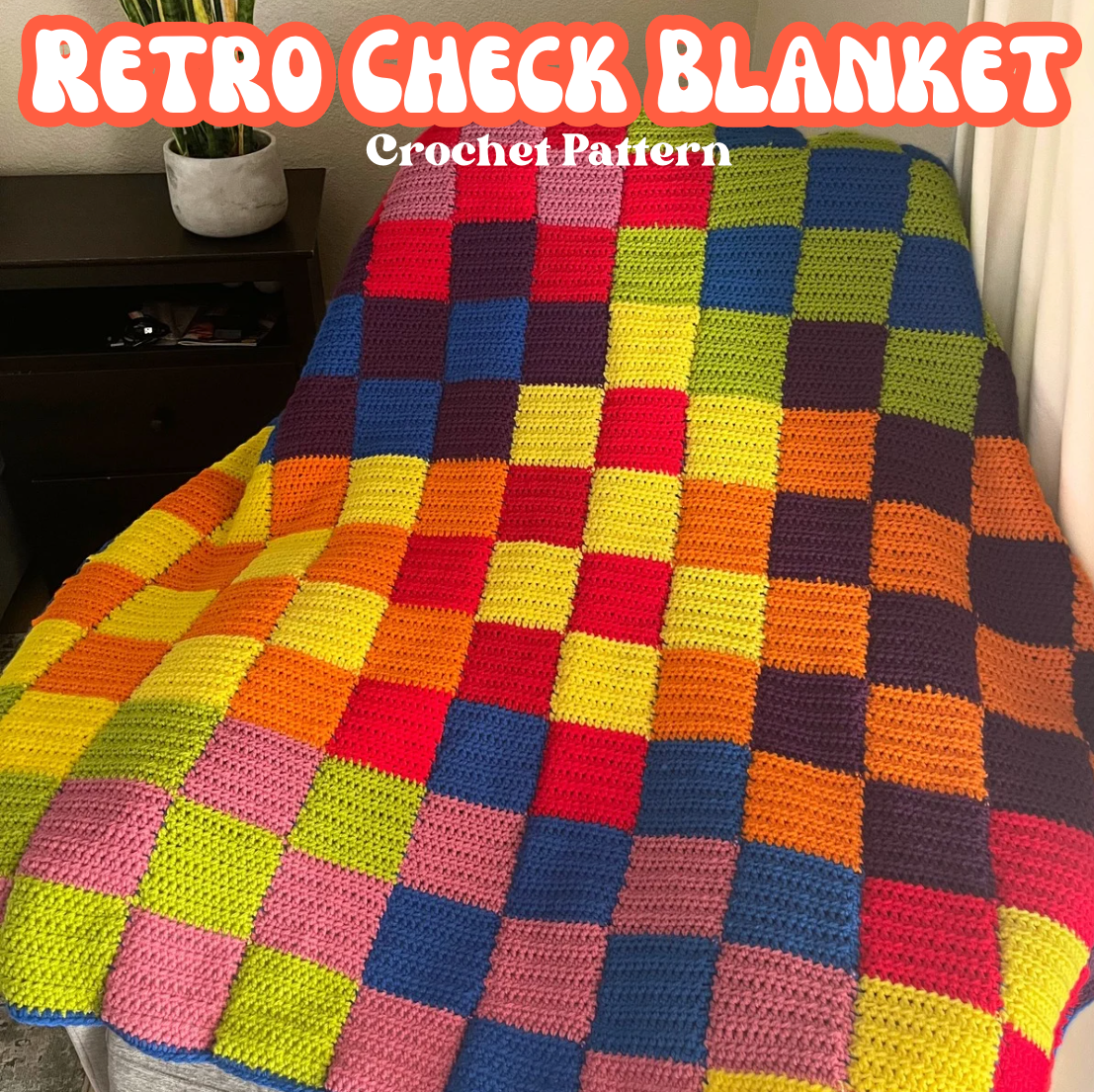 The Retro Check Blanket | Free Crochet Pattern photo 1
