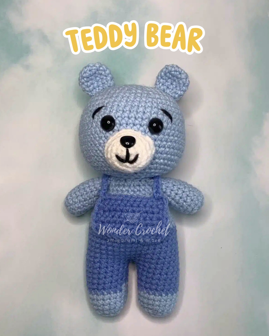 Teddy Bear with Overalls - Free Crochet Pattern photo 1