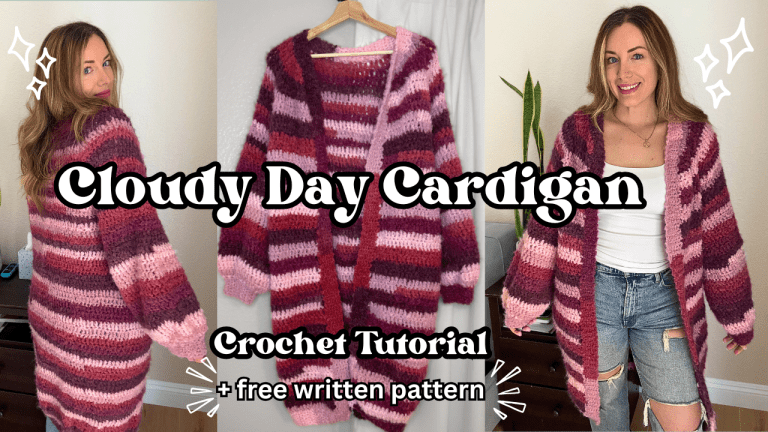 The Cloudy Day Cardigan: Free Crochet Pattern + Tutorial (NO SEW!) photo 3