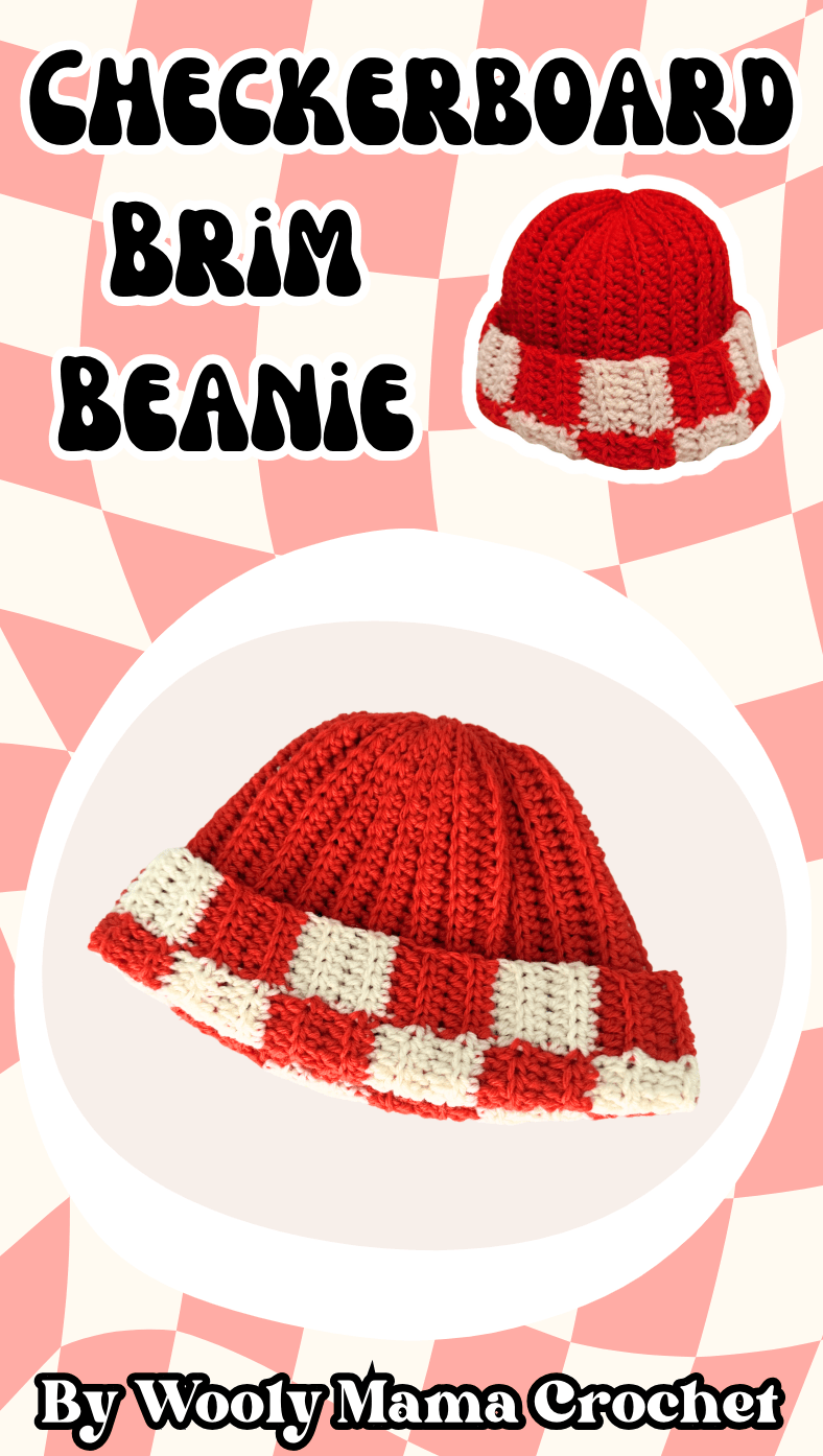 Checkerboard Brim Beanie: Free Crochet Pattern photo 1