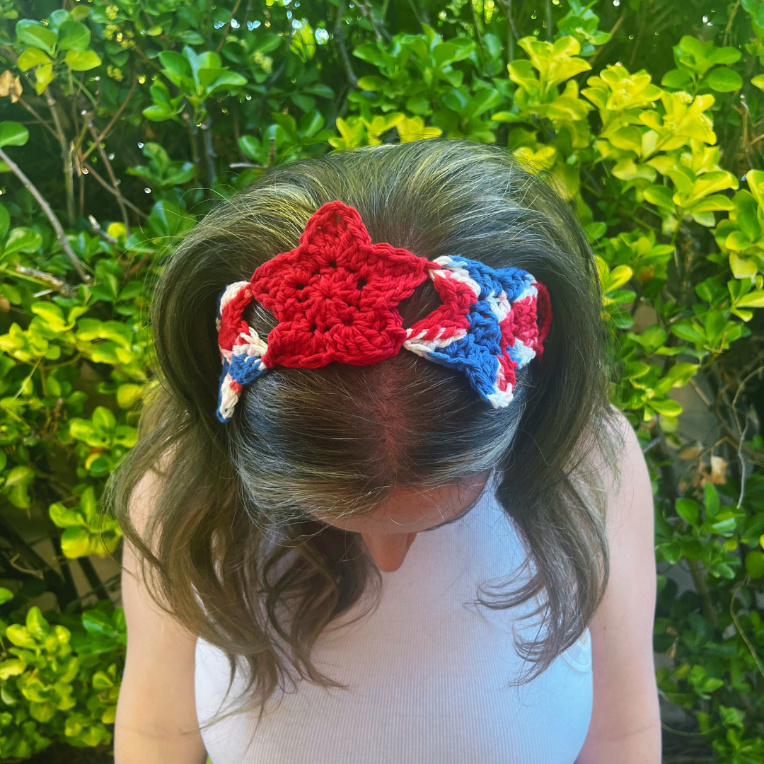 Crochet Star Bandana/Headband | Free Pattern photo 3