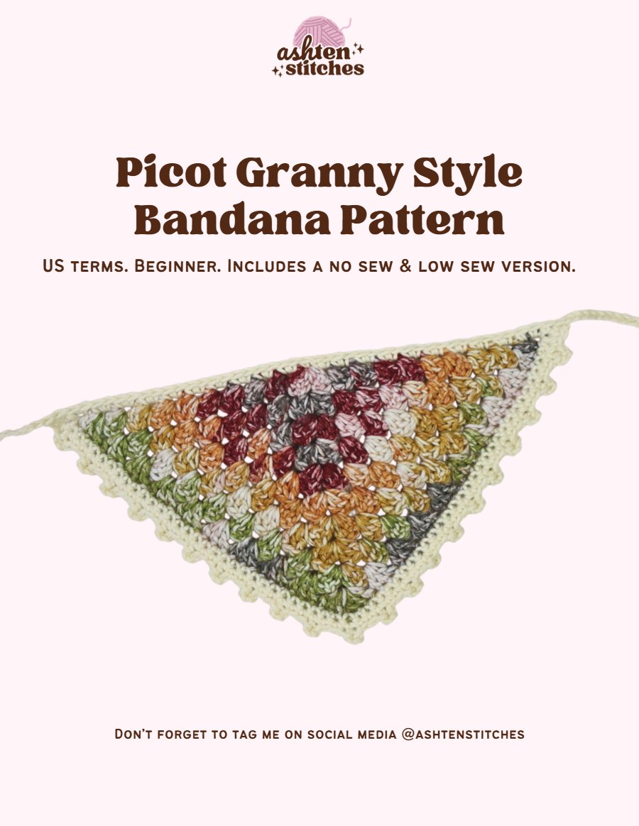 Crochet Picot Bandana Pattern