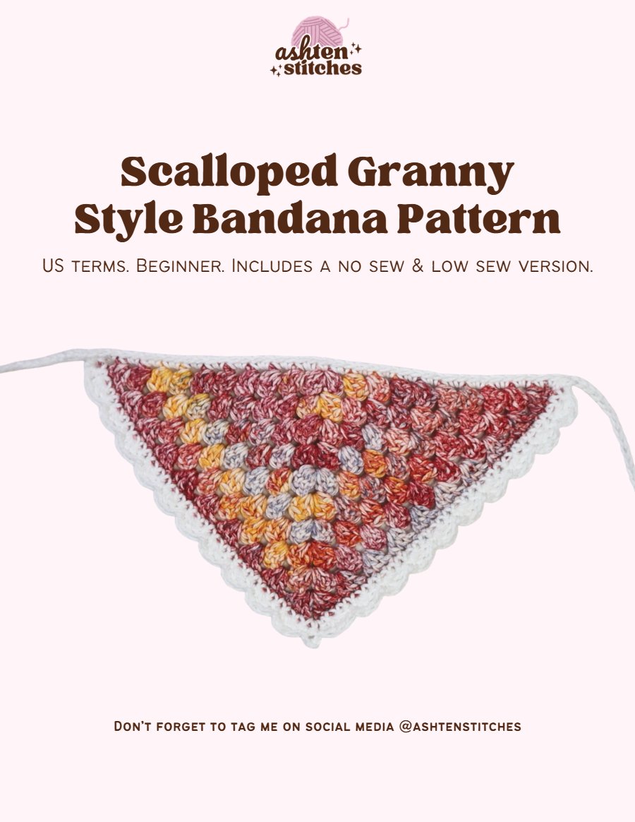 Crochet Scalloped Bandana Pattern