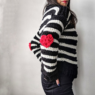 I Heart You Crochet Sweater photo 3