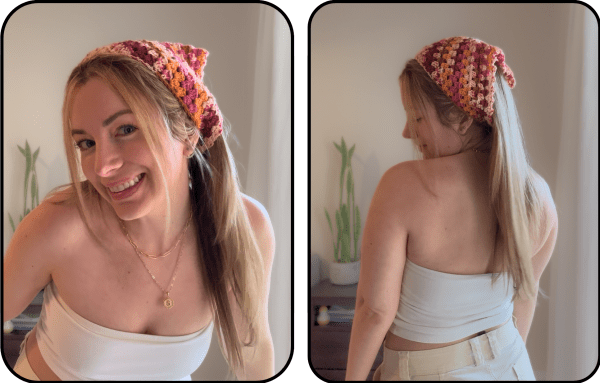 Daily Bandana: The BEST Quick and Easy Crochet Bandana Pattern photo 6
