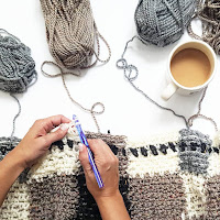Plaid Blanket Poncho - Yarnspirations photo 4