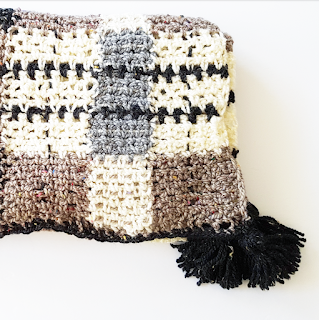 Plaid Blanket Poncho - Yarnspirations photo 2